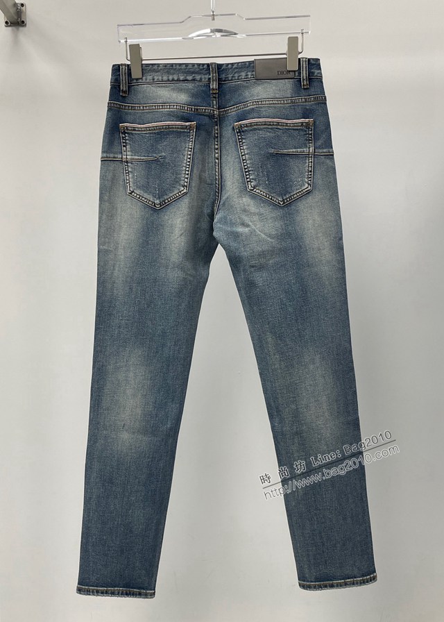 Dior專櫃迪奧2023FW新款刺繡立體剪裁牛仔褲 男女同款 tzy3080